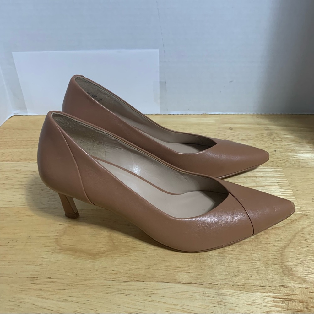 Naturalizer 27‎ Edit Faris Leather Pointed Toe Pumps Butter Toffee Size 5M